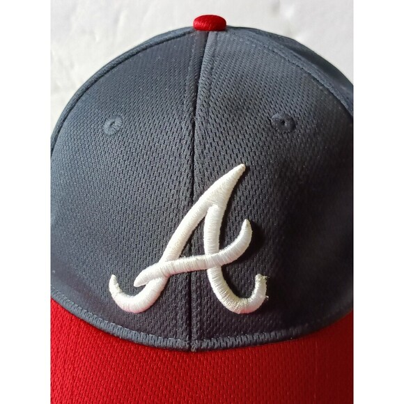 Atlanta Braves Hat Navy Blue Embroidered Strapback Cap - Picture 2 of 8
